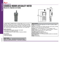 Thumbnail of document Data Sheet - AQH-20 Handheld Indoor Air Quality Meter
